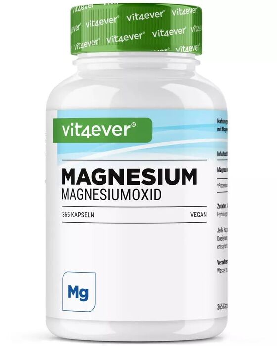 Magnésio 665mg - 365 cápsulas vegan