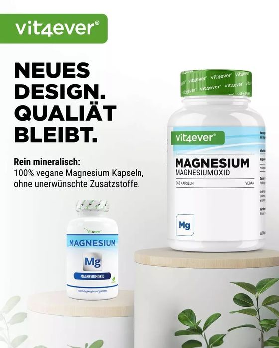 Magnésio 665mg - 365 cápsulas vegan
