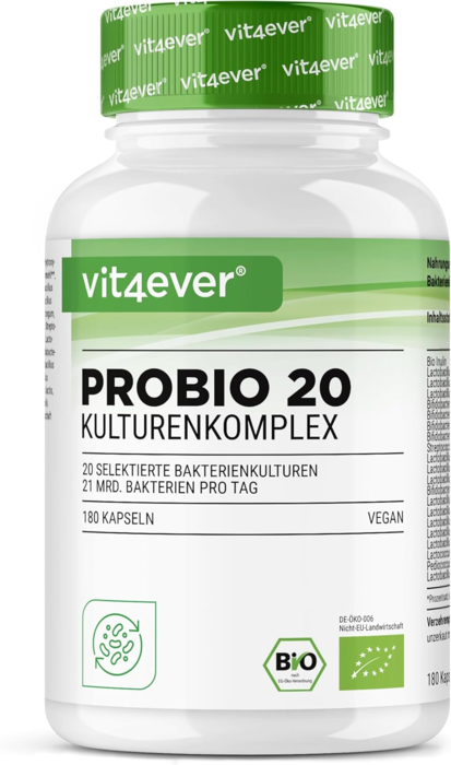 Probio 20 complex - complexo de cultura com 20 cepas bacterianas + inulina - 180 cápsulas