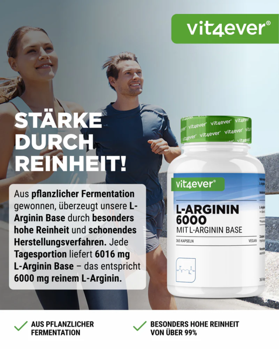 L-Arginina Intenso 750mg - 365 cápsulas vegan