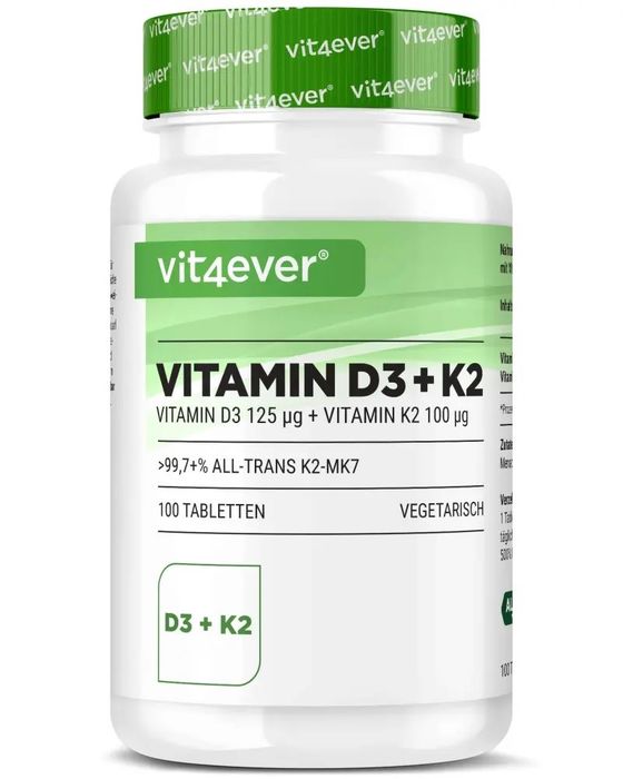 Vitamina D3 5.000UI + Vitamina K2 100mcg - 100 comprimidos