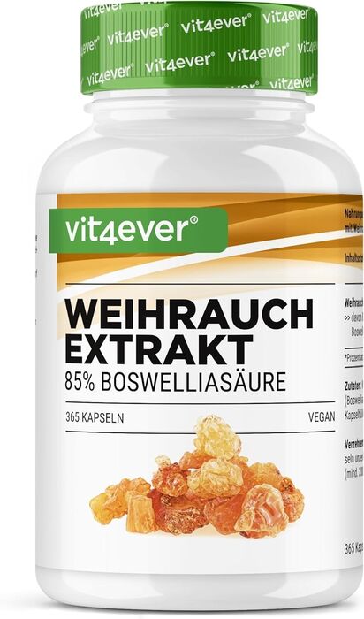 Extrato de olíbano 1000 - ácido boswélico 85% - 1000mg por dia - 365 cápsulas