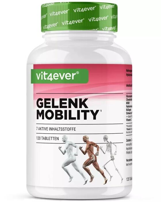 Mobilidade Articular - 180 comprimidos - 4000 mg por porção diária - 7 ingredientes