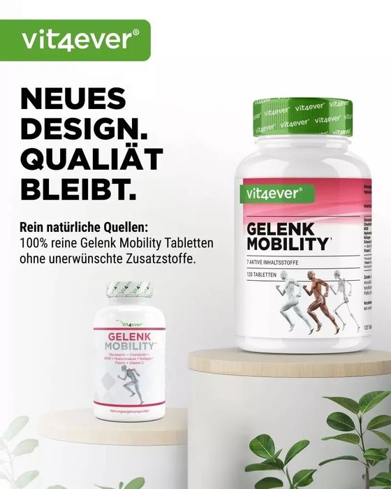 Mobilidade Articular - 180 comprimidos - 4000 mg por porção diária - 7 ingredientes