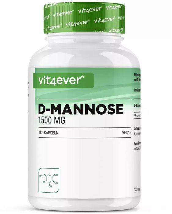 D-Manose 750mg - 180 cápsulas vegan