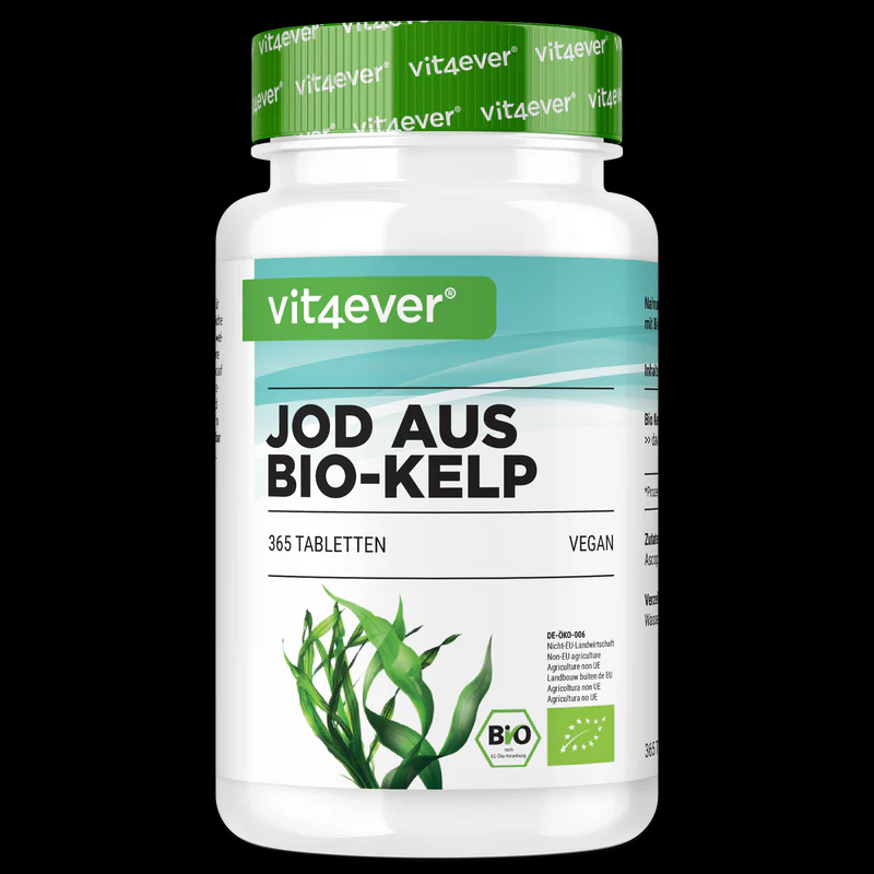 Extrato de Algas Orgânicas (Iodo Natural) - 365 comprimidos com 200 µg de iodo