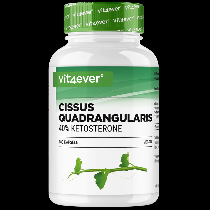 Cissus Quadrangularis Intenso - 180 cápsulas - extrato de 725 mg - 40% de conteúdo de cetosterona - testado em laboratório
