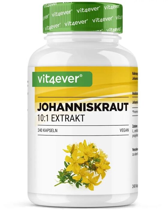 Erva de São João 500 mg, 240 cápsulas