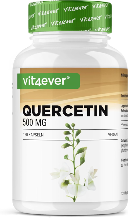 Quercetina 500mg - Feito de extrato de flor de pagode japonês - 120 cápsulas vegan