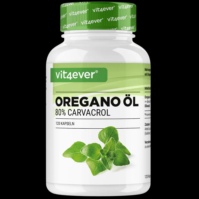 Óleo de orégano 150mg - 80% de carvacrol - 120 cápsulas