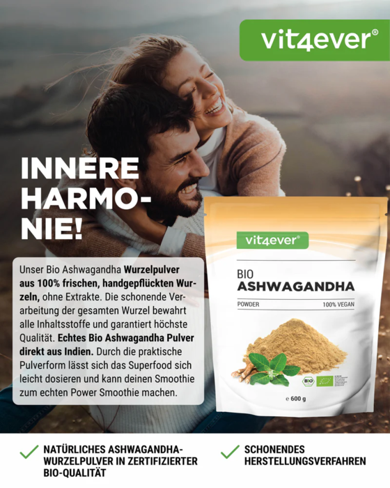 Ashwagandha em pó - 600g