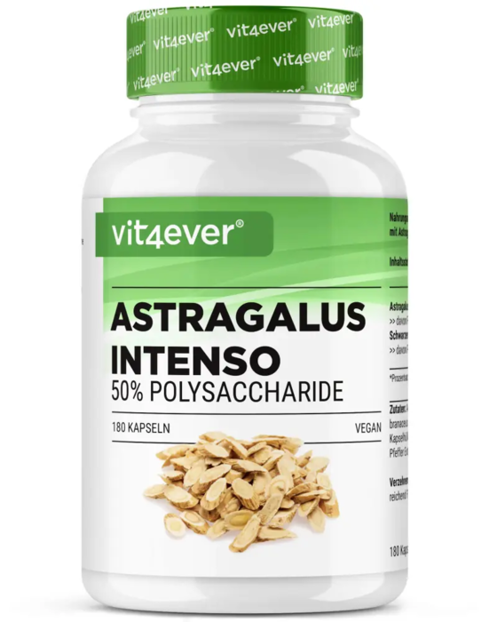 Astragalus Intenso 700mg - extrato de tragacanto puro - 180 cápsulas vegan