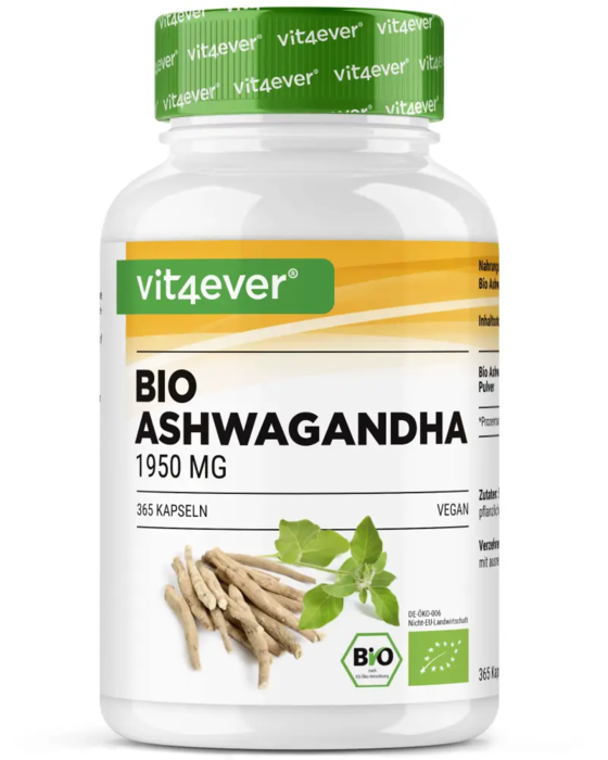 Ashwagandha BIO - 365 cápsulas vegan