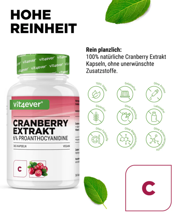 Cranberry com Vitamina C - 365 Cápsulas