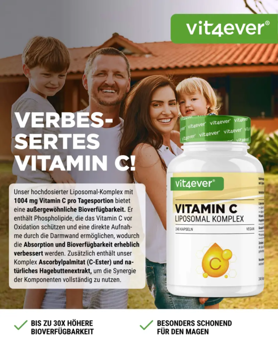 Vitamina C Lipossomal - 240 Cápsulas
