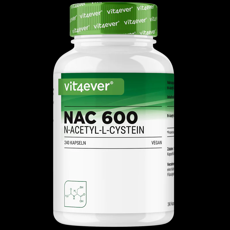 NAC - N-Acetil L-Cisteína 240 cápsulas com 600mg cada
