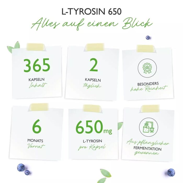 L-Tirosina - 365 cápsulas