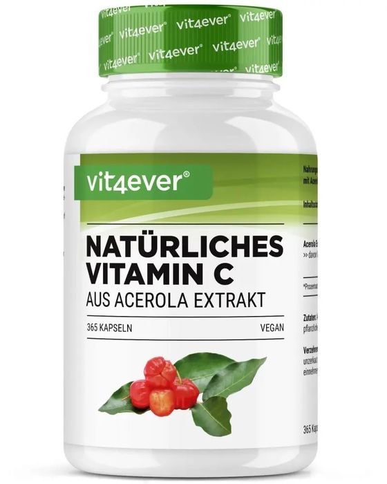 Extrato de Acerola - 750 mg, 365 cápsulas