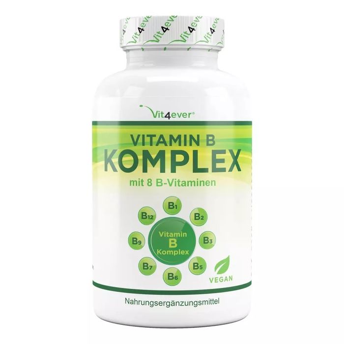 Complexo de vitaminas B - 8 vitaminas B - 200 comprimidos