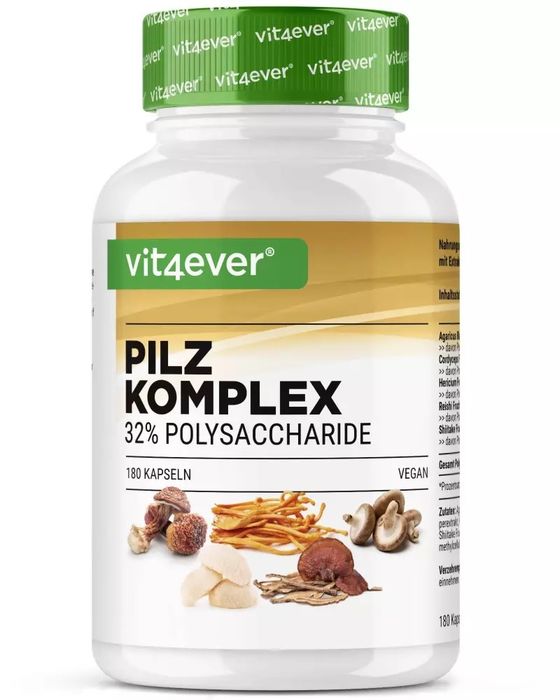Complexo de Cogumelos - 180 cápsulas com extrato de 750 mg