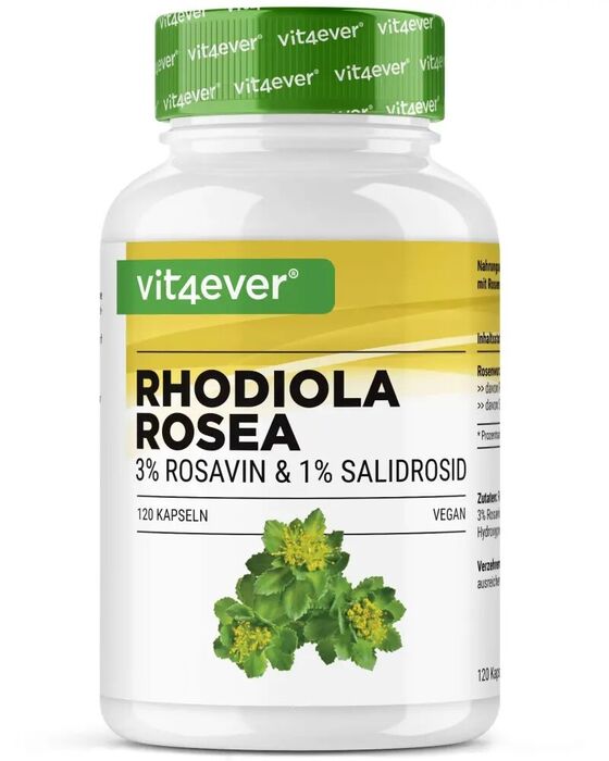 Rhodiola Rosa (Extrato de Roseroot) - 120 cápsulas