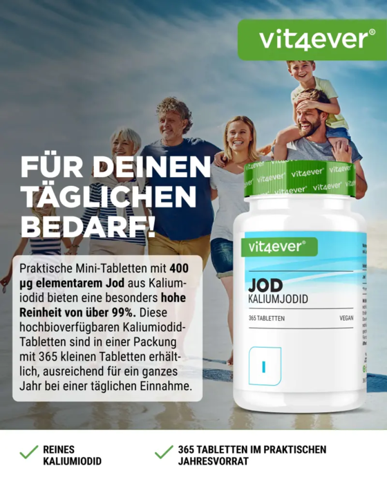 Iodo - 400 mcg, 365 comprimidos 