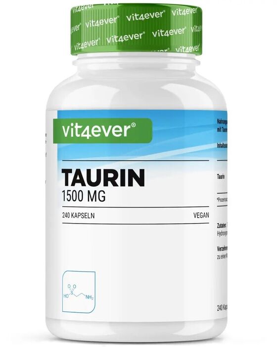 Taurina – 750mg, 240 cápsulas