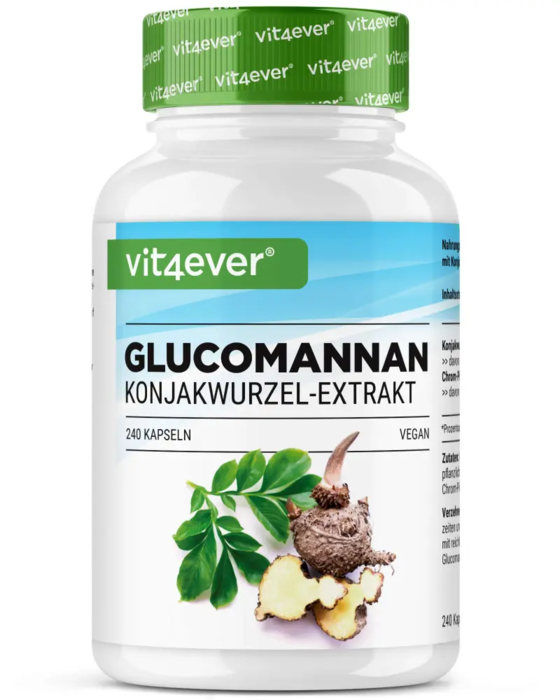 Glucomanano da Raiz de Konjac - 240 Cápsulas