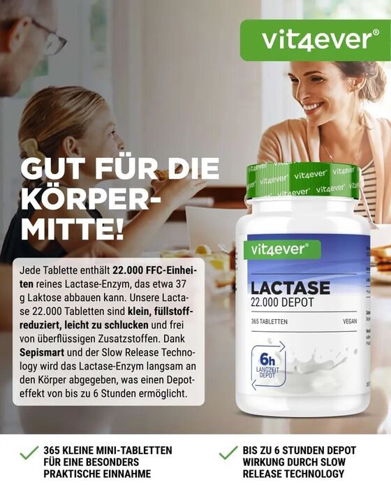 Lactase Depot 22.000, 365 comprimidos