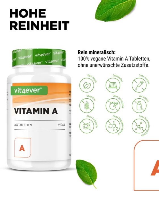 Vitamina A - 10.000 UI, 365 comprimidos
