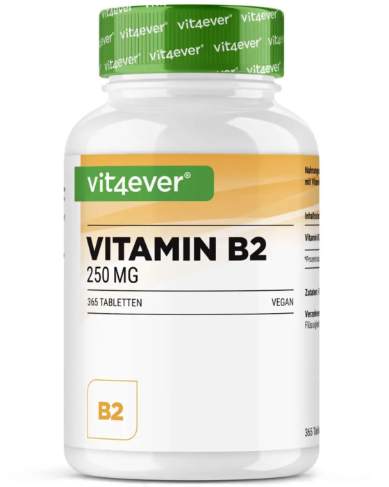 Vitamina B2 - 250 mg, 365 comprimidos