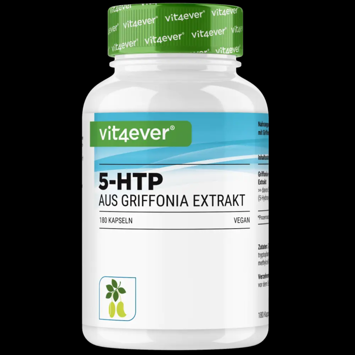 5-HTP - 100 mg, 180 cápsulas