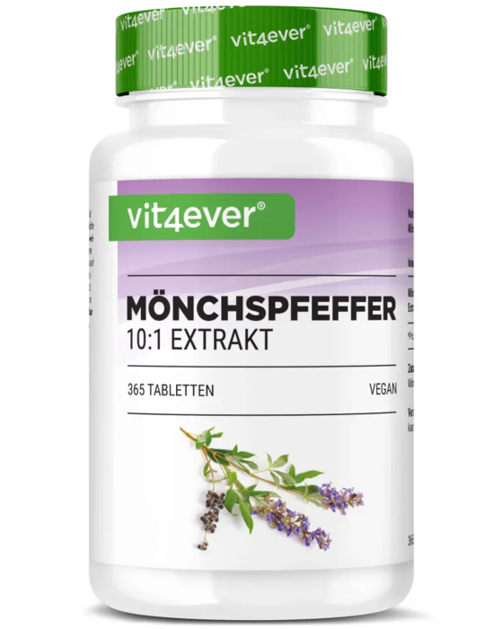 Extrato de pimenta-do-monge 10:1 (Vitex Agnus-Castus), 365 comprimidos