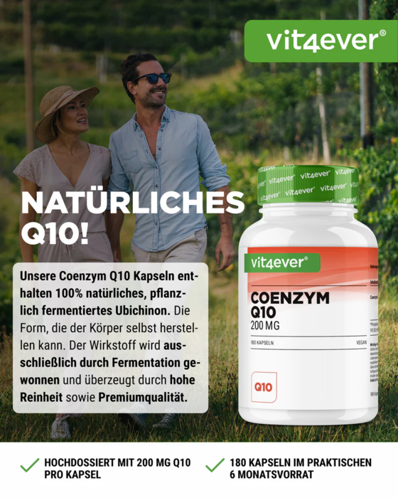 Coenzima Q10 - 200 mg por cápsula - 180 cápsulas
