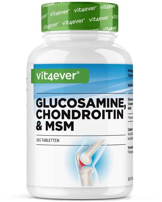 Glucosamina, Condroitina e MSM, 365 comprimidos