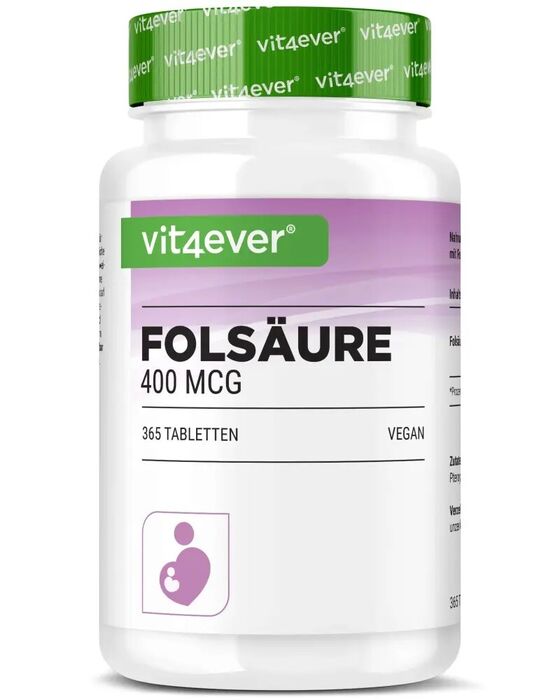 Ácido Fólico - 400 mcg, 365 Comprimidos