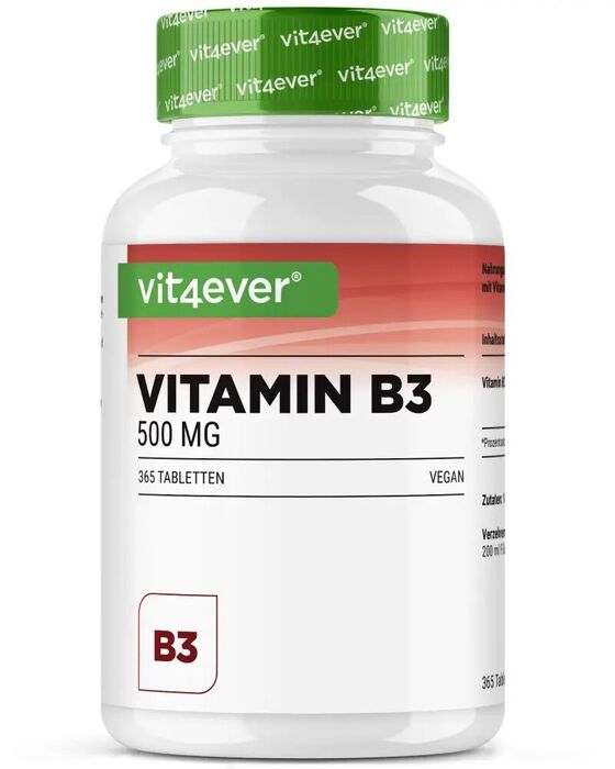 Vitamina B3 - 500 mg, 365 comprimidos