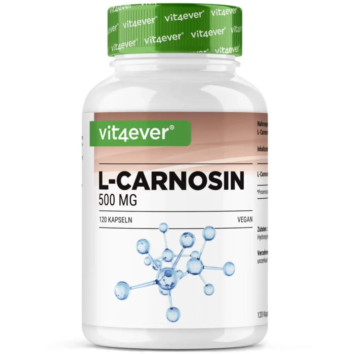 L-Carnosina - 500 mg, 120 cápsulas