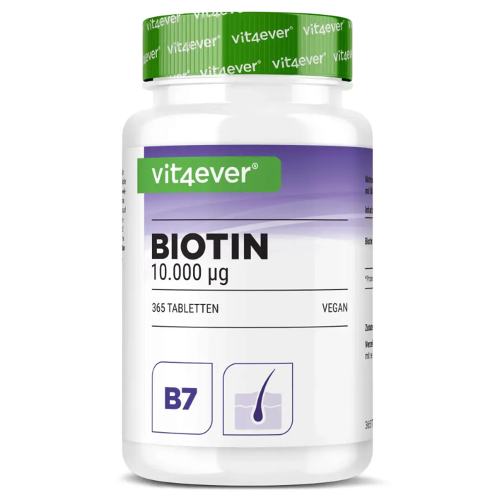 Biotina - 10.000 mcg, 365 comprimidos