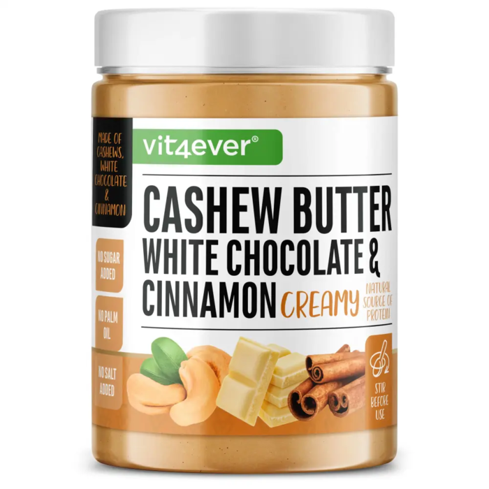 Manteiga de Caju - Chocolate Branco e Canela, 1000 g