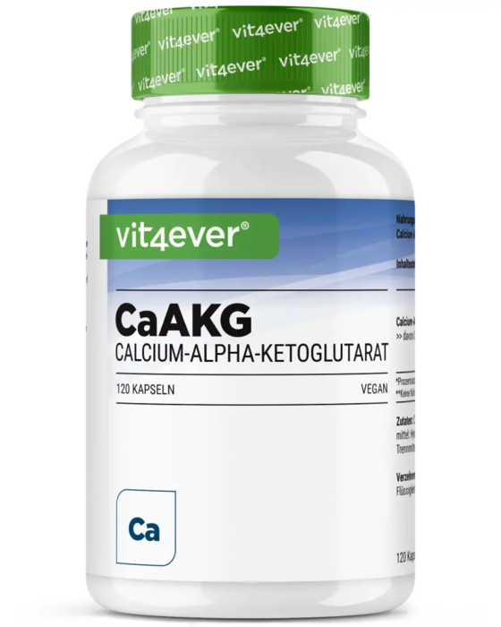 CaAKG - Alfa-cetoglutarato de cálcio, 120 cápsulas