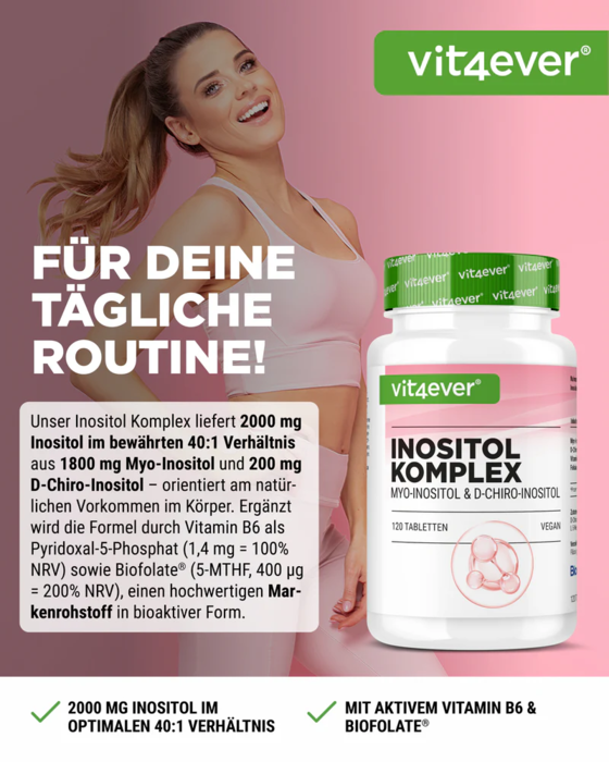Complexo de inositol com Biofolate® - 120 cápsulas