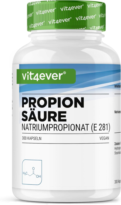Ácido propiônico, 500 mg - 300 cápsulas