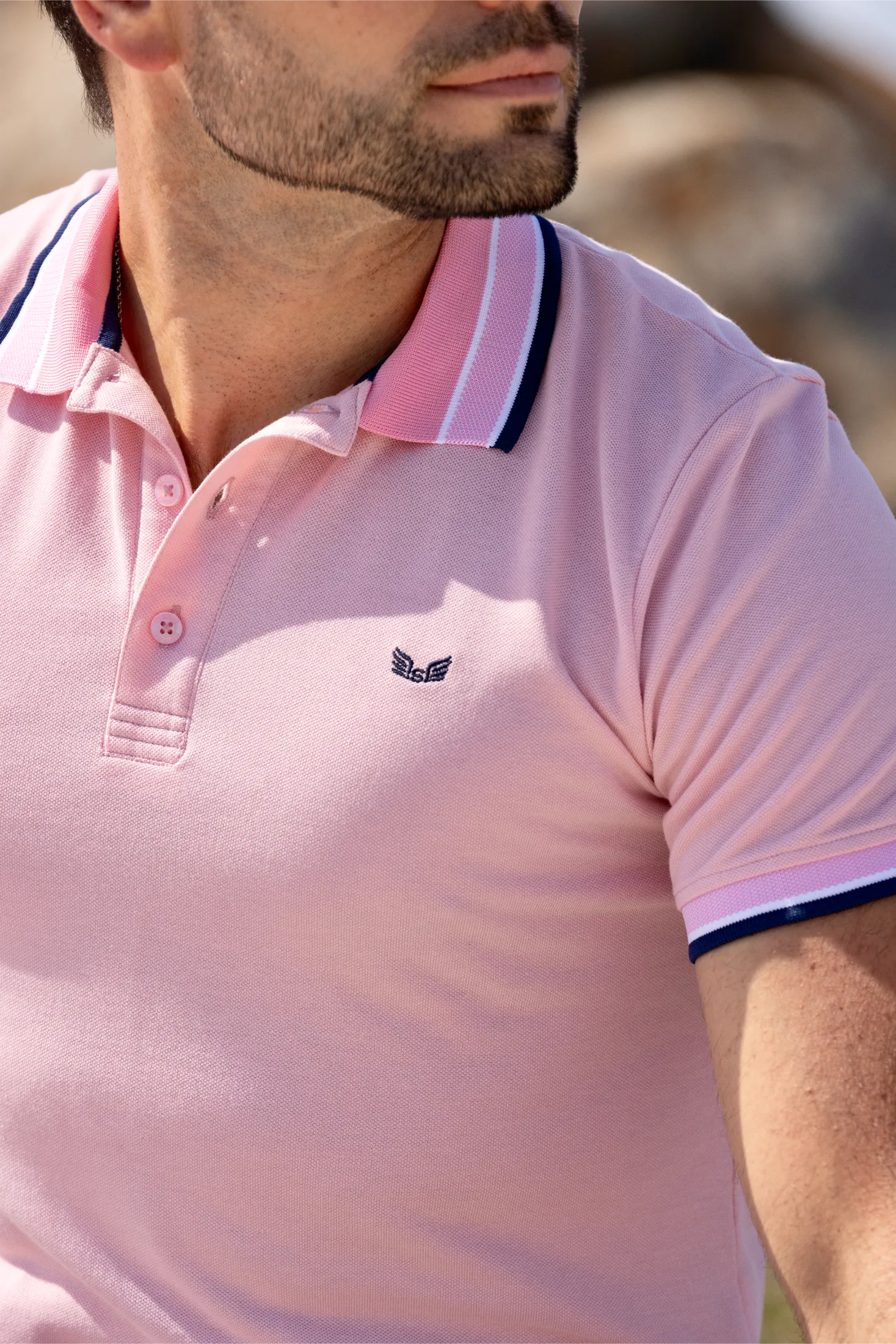 Polo Piqué Color Stripe
