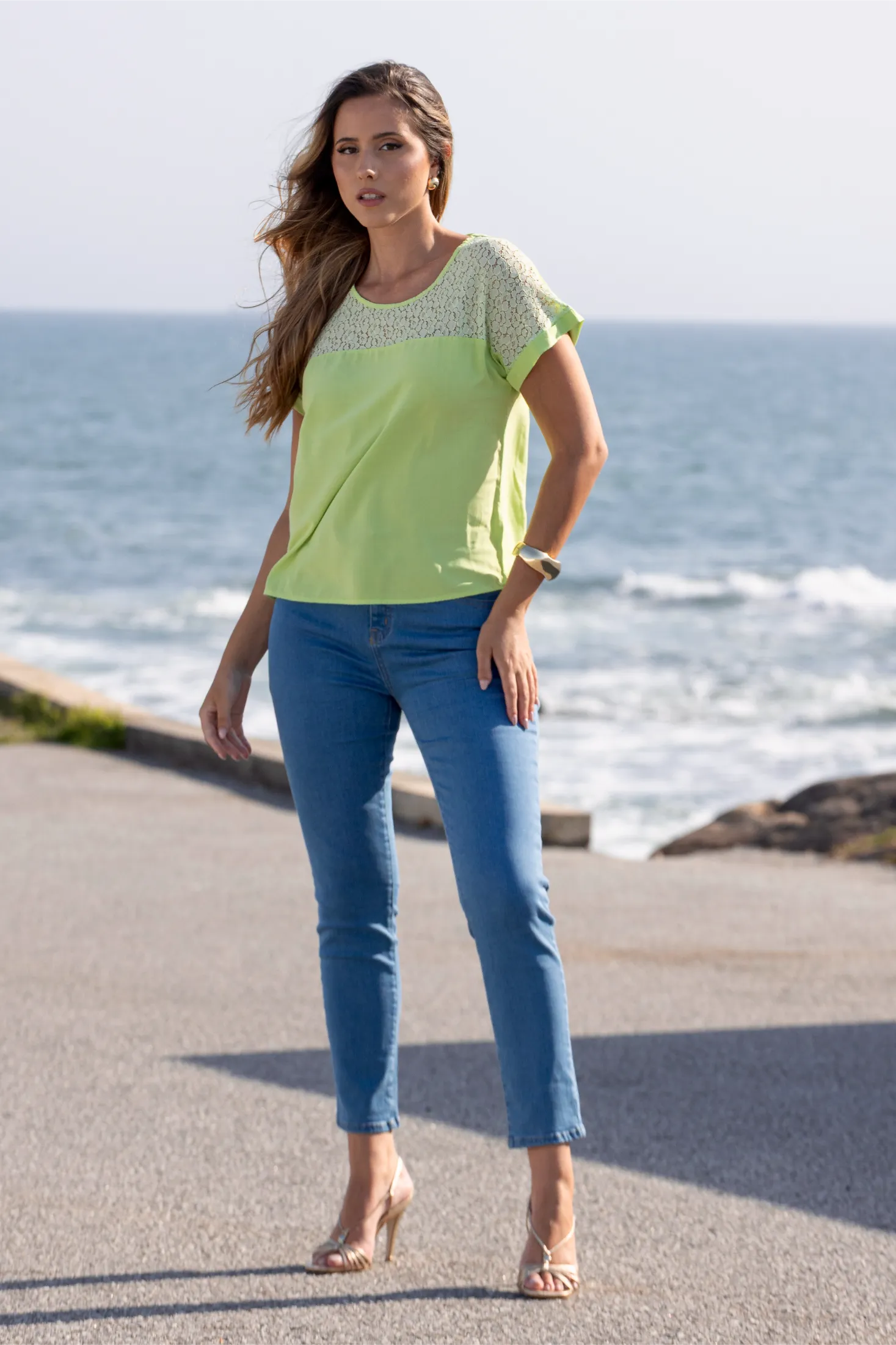 Calça Denim Sky Slim