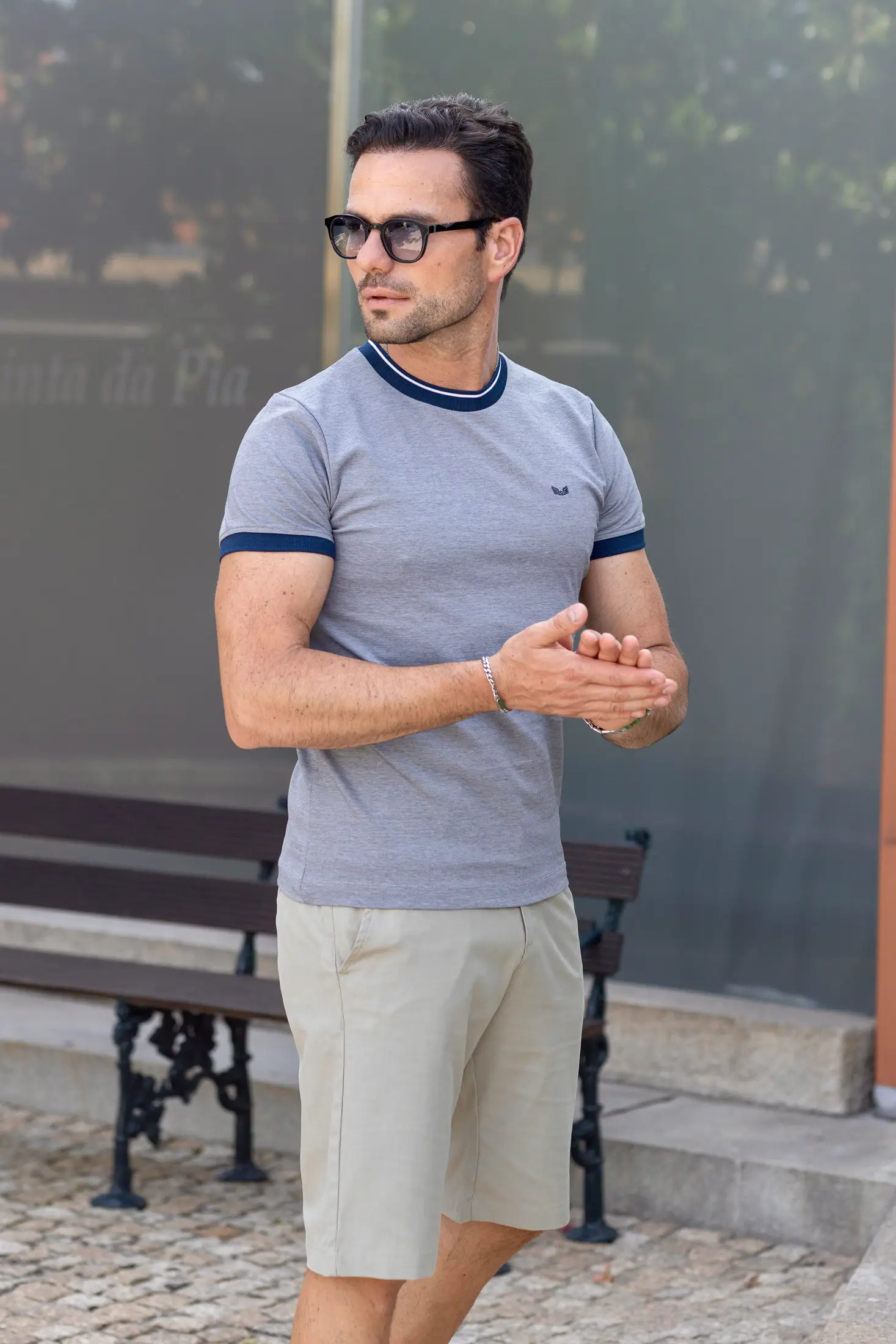 T-shirt Urban Grey Contrast