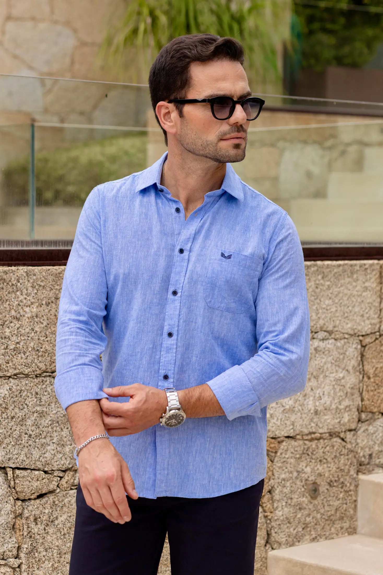 Camisa Tailored Linen Classic