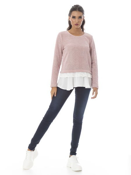 Sweatshirt com aplicação dupla (+ cores)