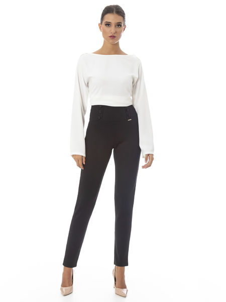 Calça cintura subida