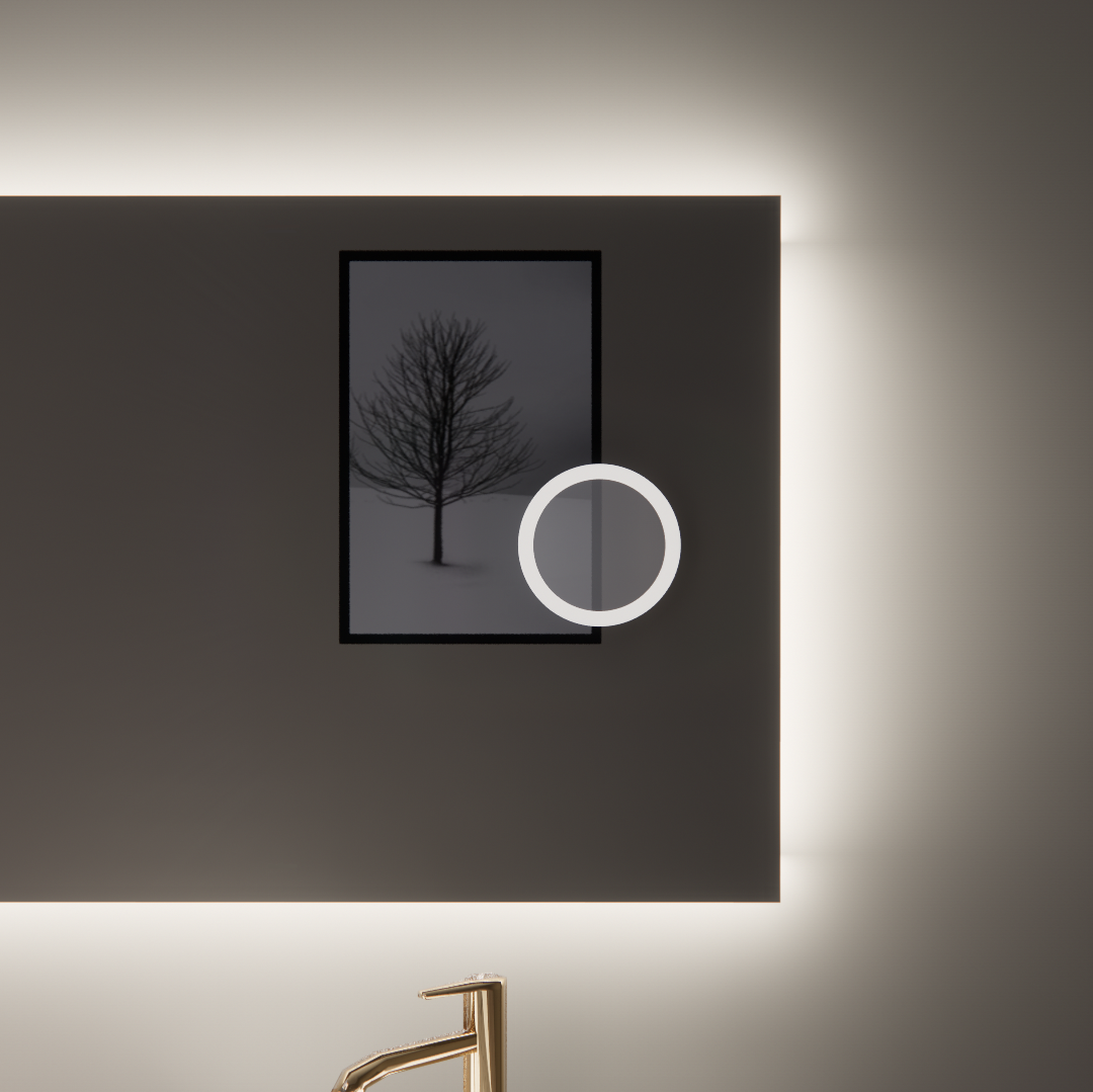 Espelho de luz LED espelho de casa de banho INALCO com aquecimento  espelhado - 58 x 90